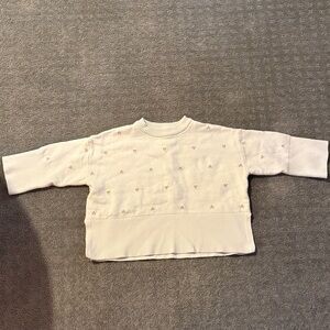 GAP Cream Sweater with Tiny Gold Hearts